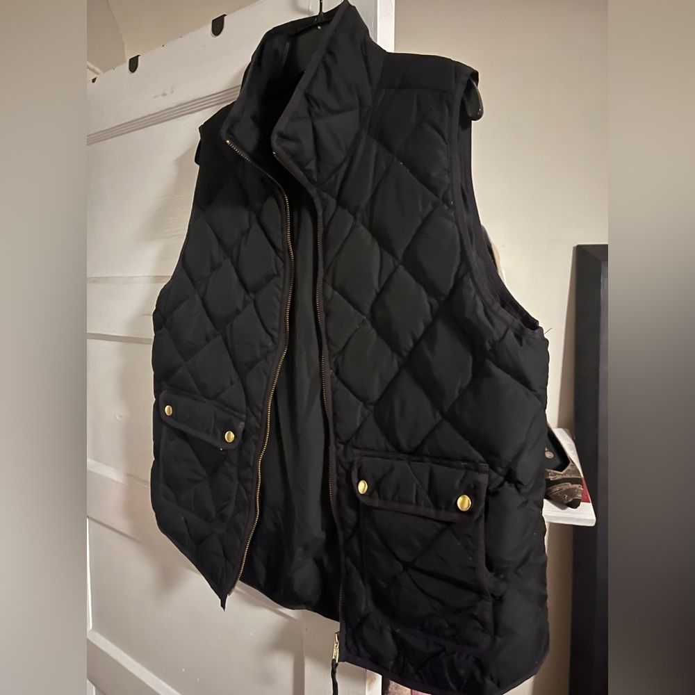 J.Crew Black Quilted Vest